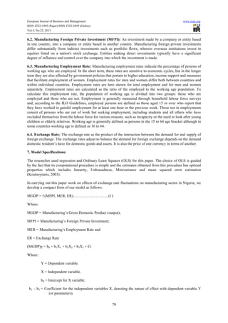 Effecto exchange rate fluctuations on manufacturing sector in nigeria | PDF