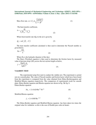Effect of artificial roughness on heat transfer and friction factor ...