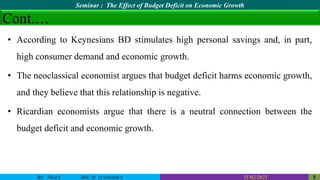 Effect of budget deficits on economic growth | PPT