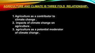 Effect of climate change on agriculture in punjab | PPTX