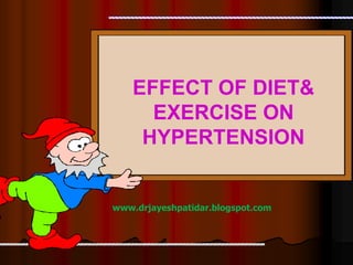 www.drjayeshpatidar.blogspot.com
EFFECT OF DIET&
EXERCISE ON
HYPERTENSION
 
