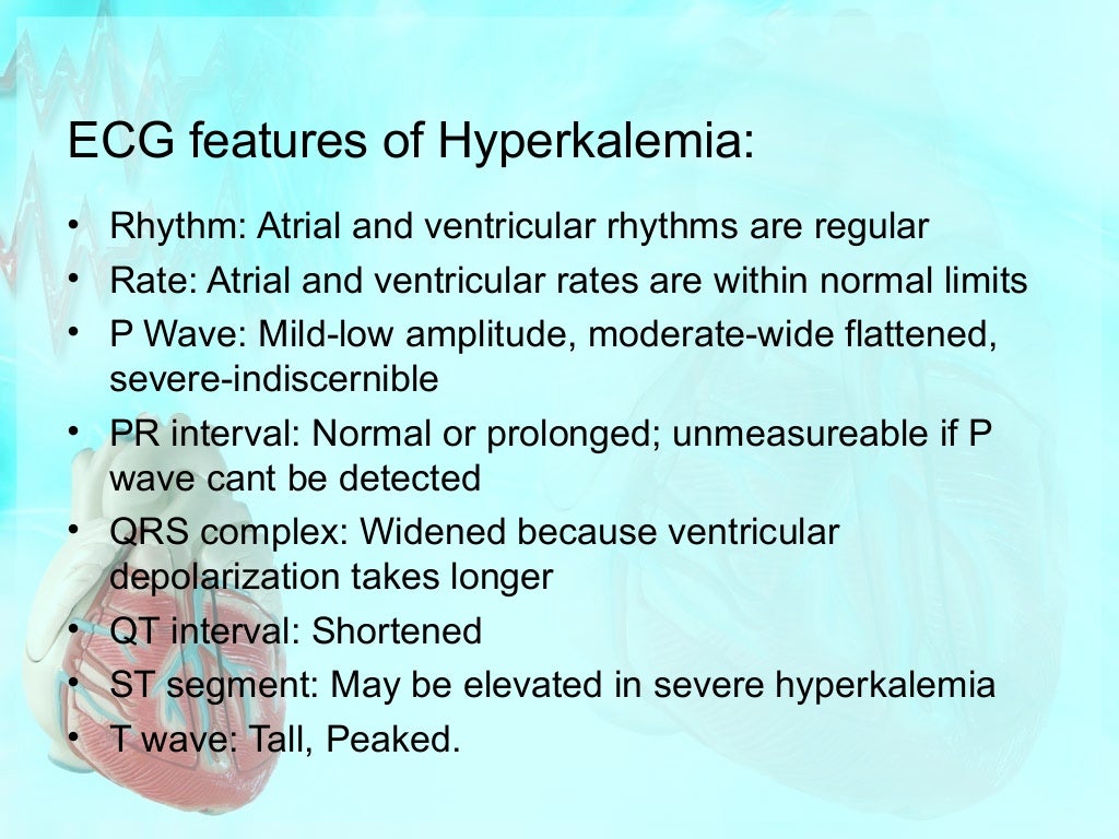 Effect of electrolytes on cardiac rhythm