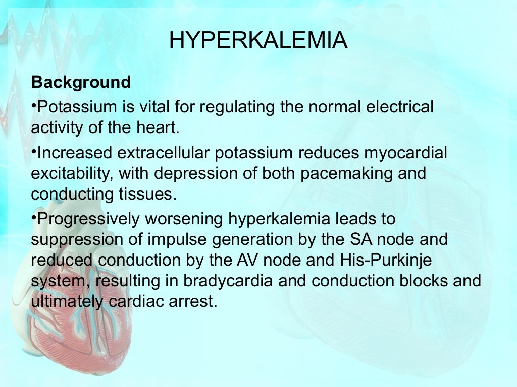 Effect of electrolytes on cardiac rhythm