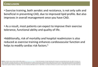 Coronary Artery Disease - The Benefits of Exercise | PPTX