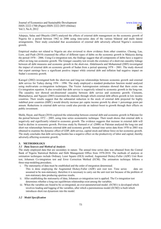 Effect of external debt on economic growth of nigeria | PDF