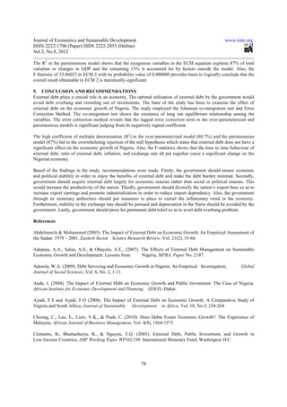 Effect of external debt on economic growth of nigeria | PDF