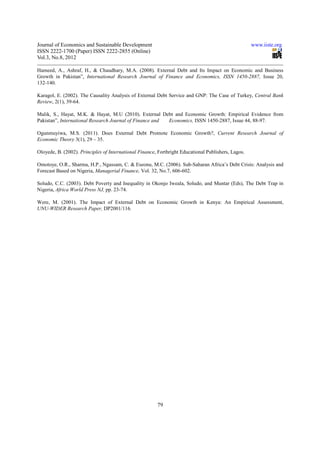 Effect of external debt on economic growth of nigeria | PDF