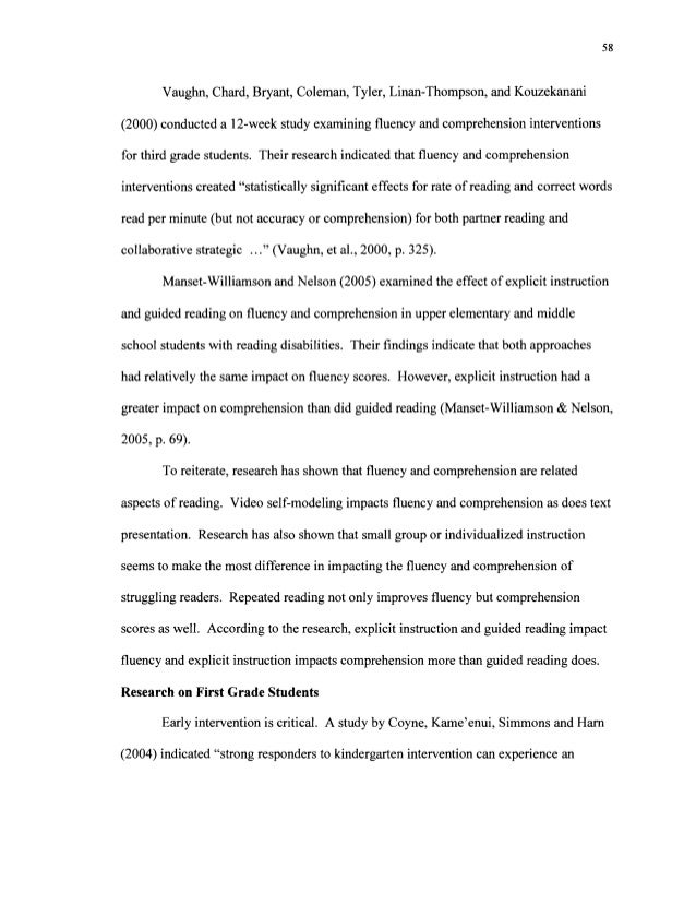 Effect Of Fluency On Reading Prehension