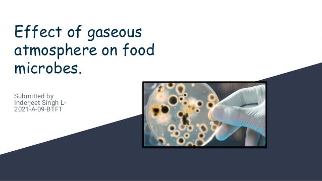 Effect of gaseous
atmosphere on food
microbes.
Submitted by
Inderjeet Singh L-
2021-A-09-BTFT
 