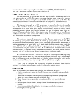 Effect of glass on strength of concrete subjected | PDF