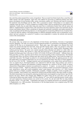 Effect of incorporation of soy flour on the quality of papad | PDF