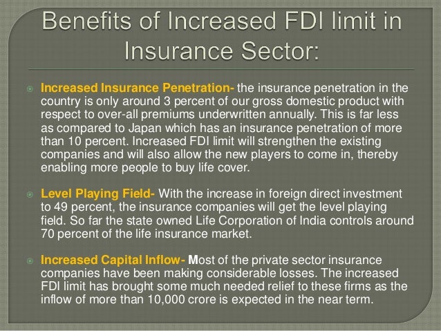 Effect of increase of foreign direct investment in