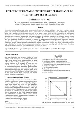 Effect of infill walls on the seismic performance of the multistoried ...