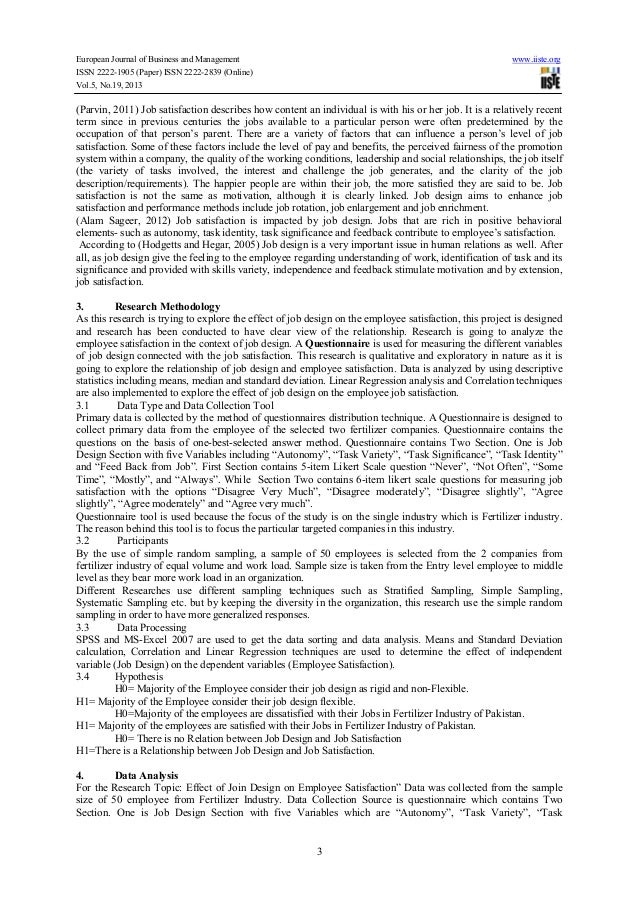 effect of job design on the employee satisfaction Job design and employee performance: the satisfaction to the employees and they perform well to analyze the impact of job design on employee. effect of job design on the employee satisfaction Job design and employee performance: the satisfaction to the employees and they perform well to analyze the impact of job design on employee.