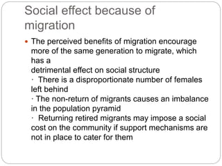 Effect of migration in developing country | PPTX