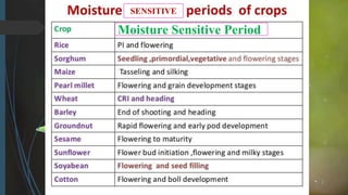 Moisture Sensitive Period
SENSITIVE
 