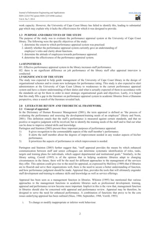Effect of performance appraisal system on staff performance in | PDF