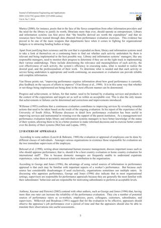 Effect of performance appraisal system on staff performance in | PDF