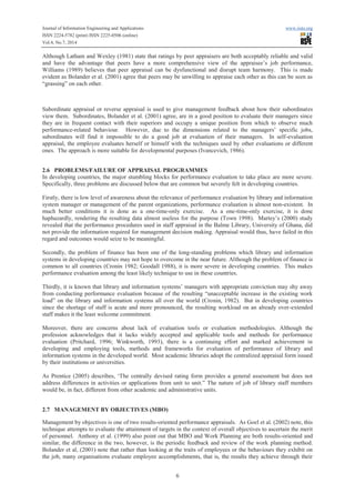 Effect of performance appraisal system on staff performance in | PDF