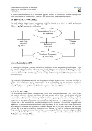 Effect of performance appraisal system on staff performance in | PDF