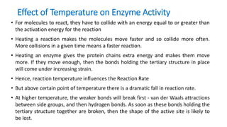 Effect of pH and temperature on enzyme activity notes | PDF