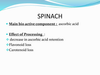 Effect of processing on functional & health foods | PPTX