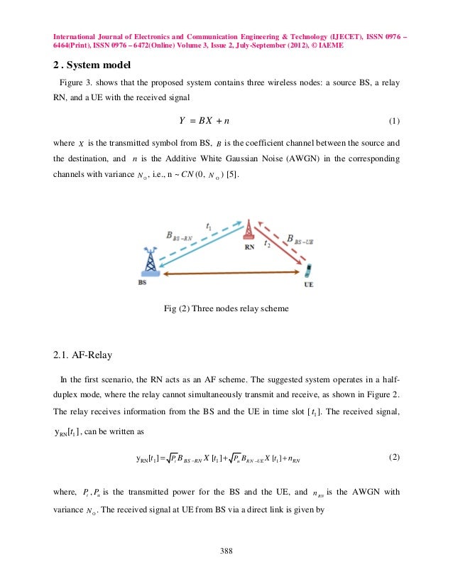 Effect of relay location on two way df and af relay in lte-a cellular…