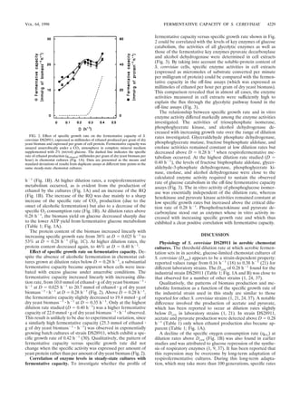 Effect of specific growth rate on fermentative capacity | PDF
