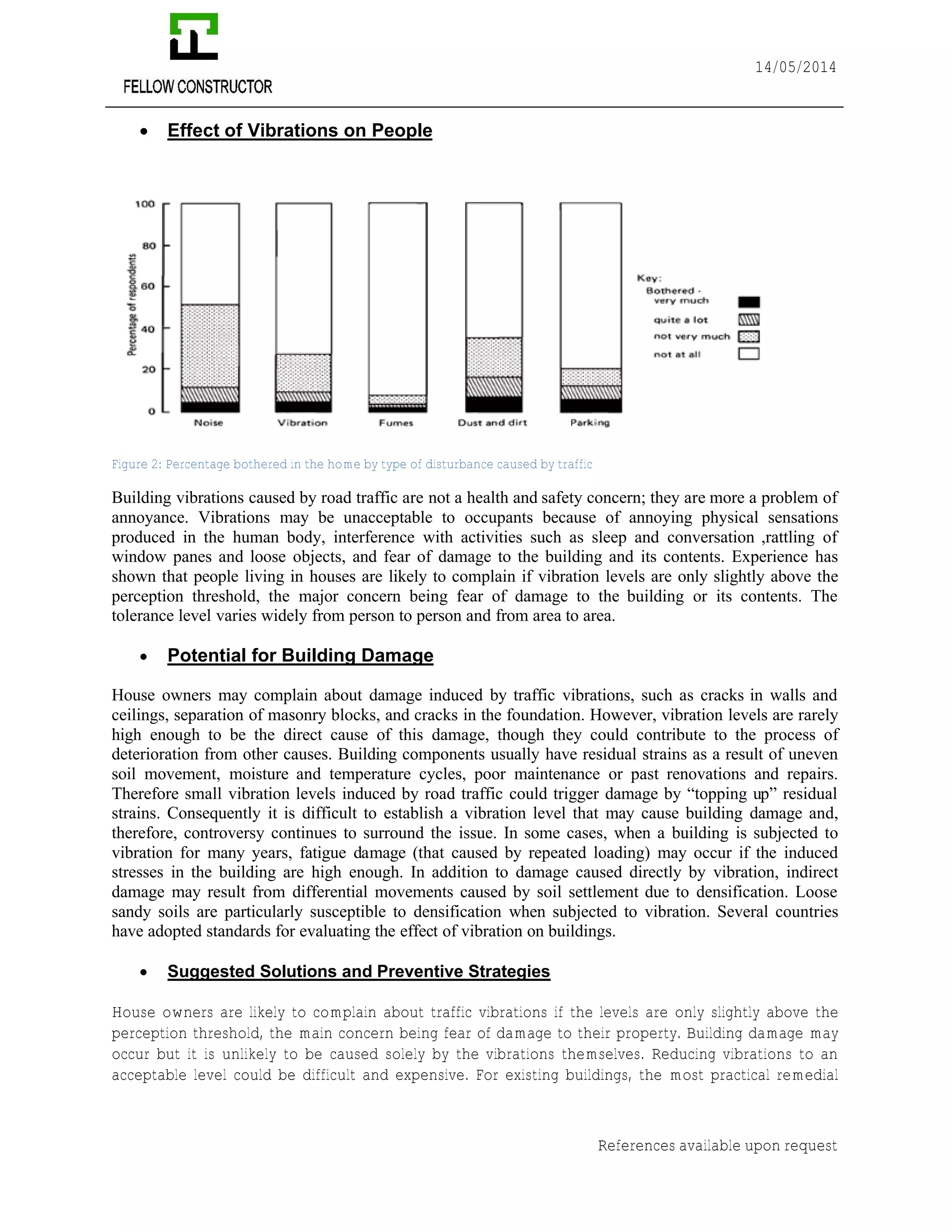 Traffic vibrations in buildings | PDF