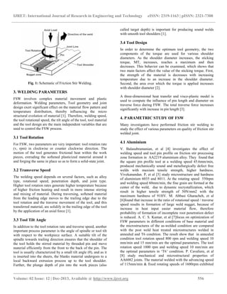 Effect of various process parameters on friction stir welded joint | PDF