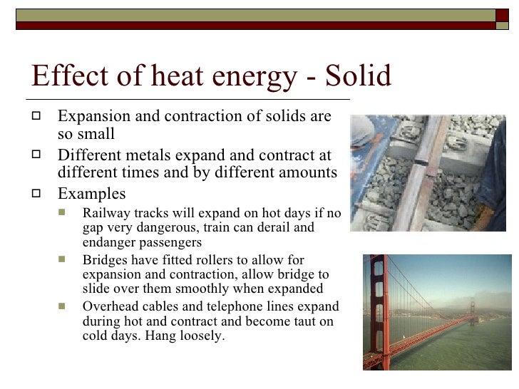 effects of heat energy