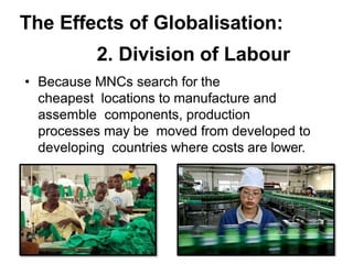 Effects and benefits of globalisation | PPTX