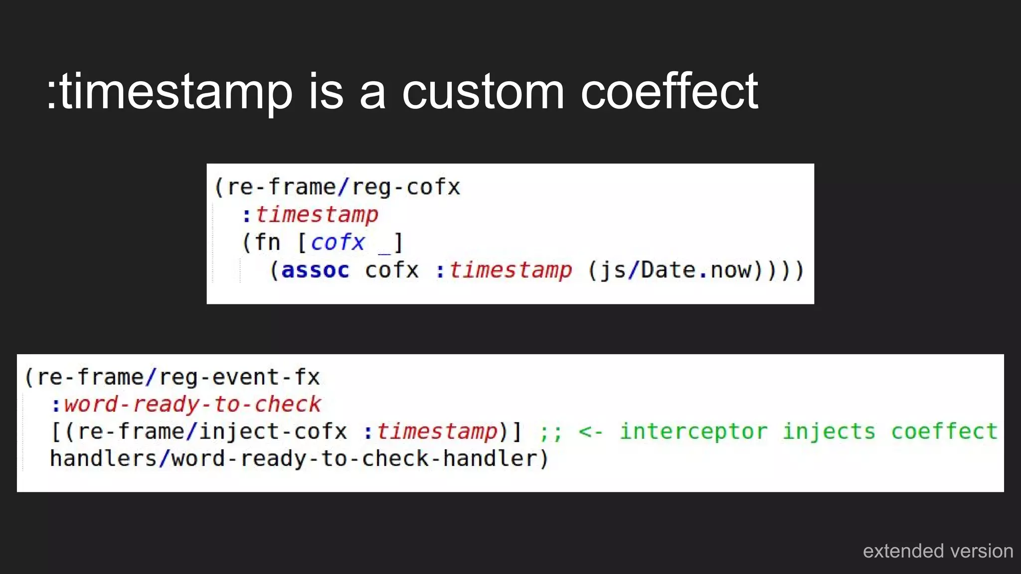 :timestamp is a custom coeffect
extended version
 