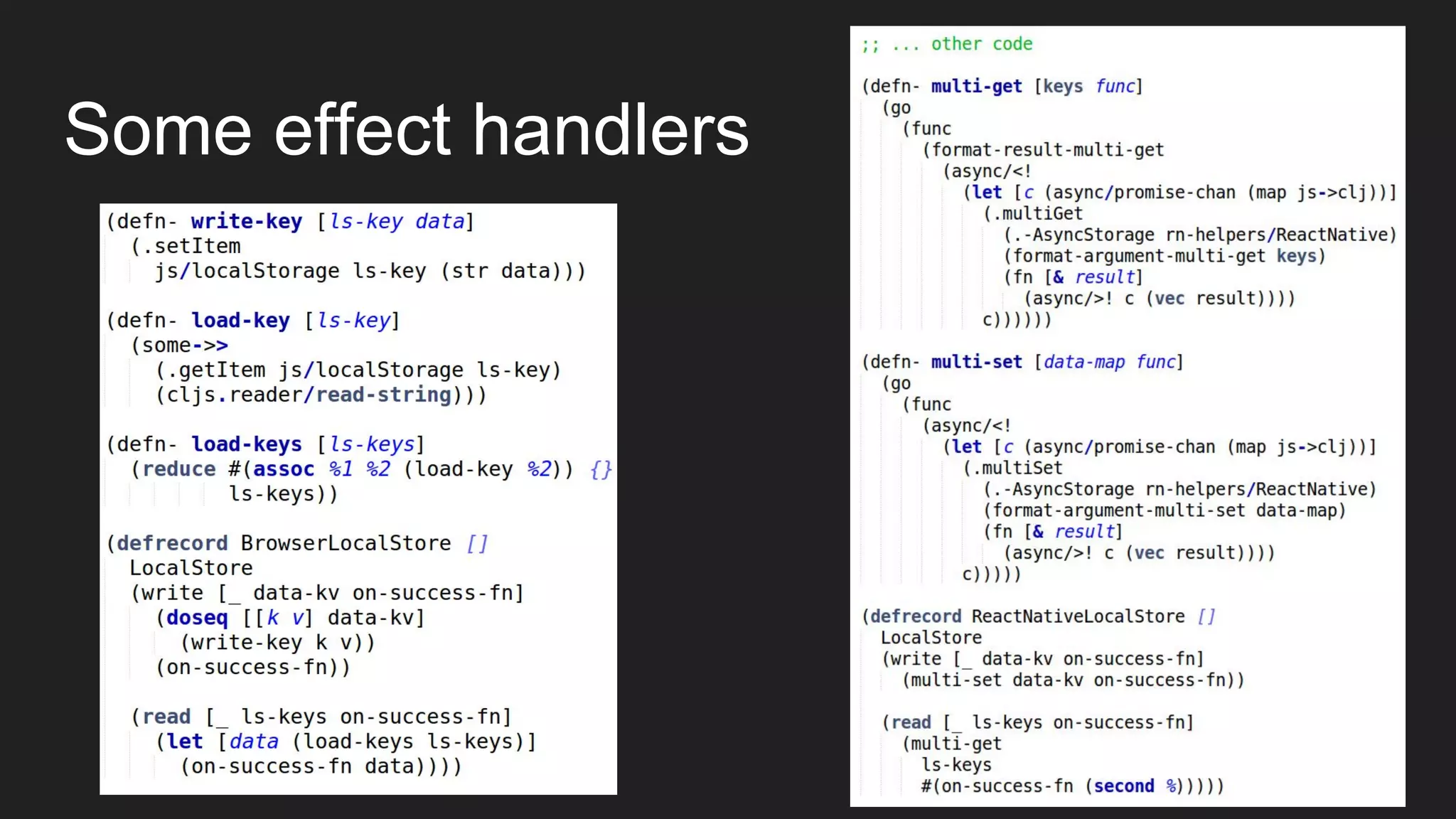 Some effect handlers
 