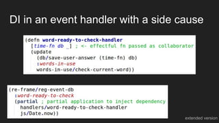 DI in an event handler with a side cause
extended version
 