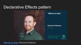 Declarative Effects pattern
Effects as Data, Richard Feldman
 