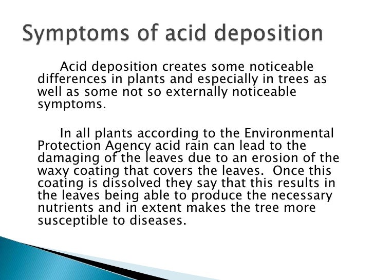 Effects of acid deposition