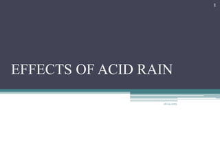 EFFECTS OF ACID RAIN
08-04-2023
1
 