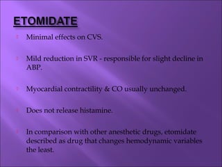 Effects of anaesthetic agents on the cardiovascular system | PPT