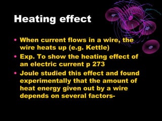 Effects of an electric current | PPT