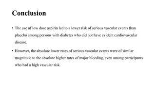 Effects of aspirin for primary prevention in persons with Diabetes ...