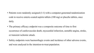 Effects of aspirin for primary prevention in persons with Diabetes ...