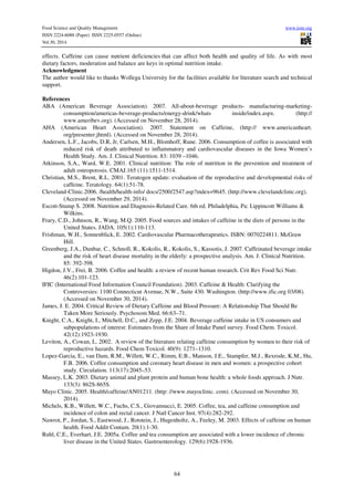 Effects of caffeine on health and nutrition | PDF