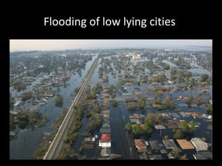 Flooding of low lying cities
 