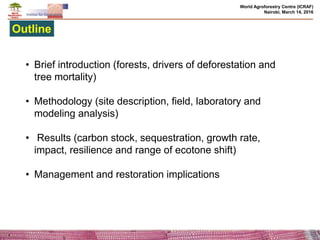 Effects of climate change and deforestation on potential of carbon sequestration and its implication in forest landscape restoration