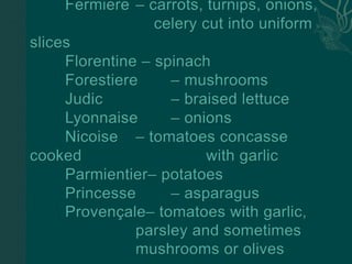 Effects of cooking vegetables