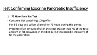 Effects of deficiency of exocrine pancreatic secretion | PPTX