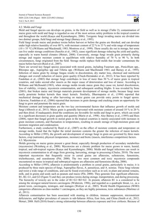 Effects of deterioration parameters on storage of maize a review | PDF