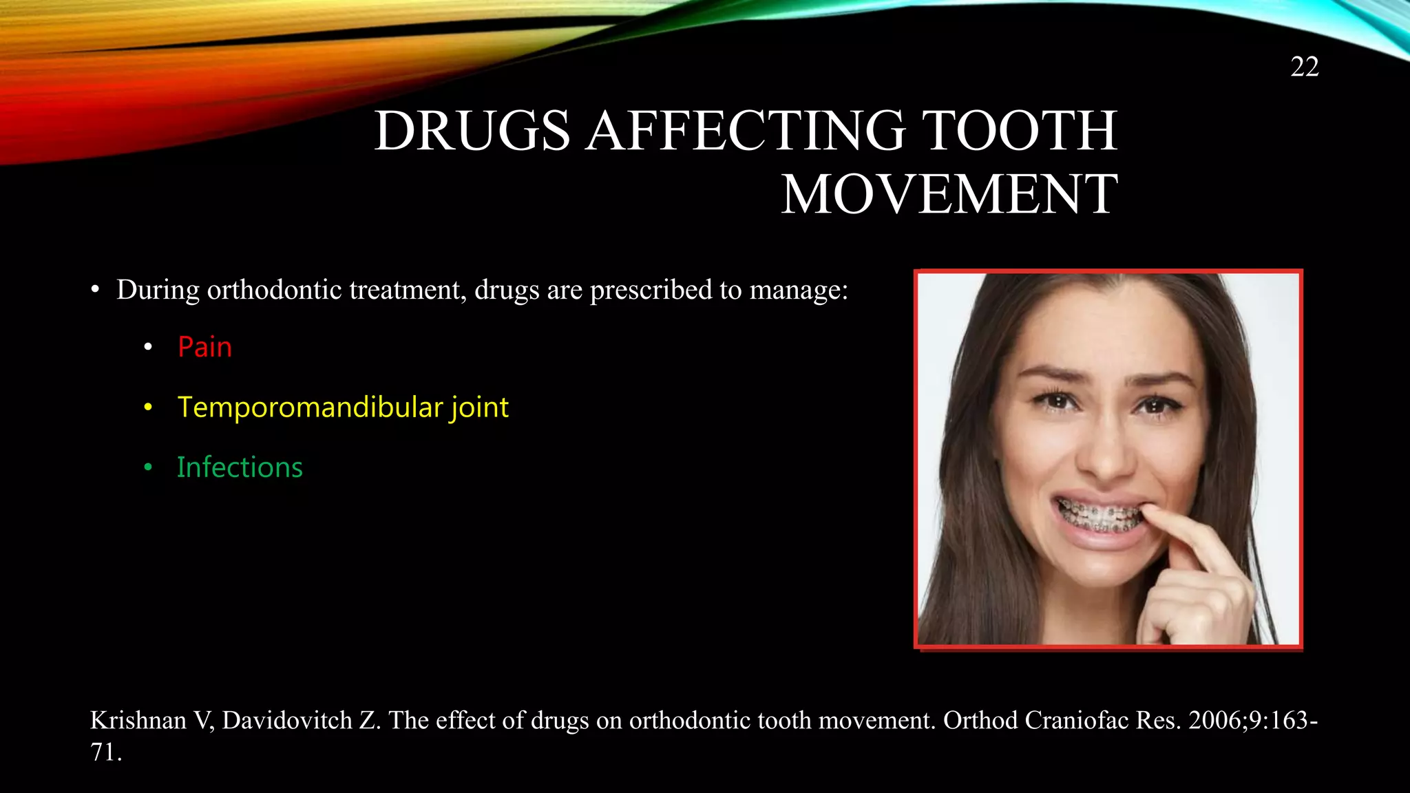 Effects of drugs on orthodontic treatment | PPTX