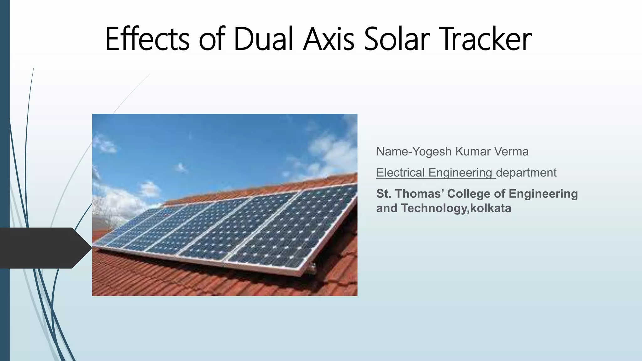 Effects of dual axis solar tracker | PPT
